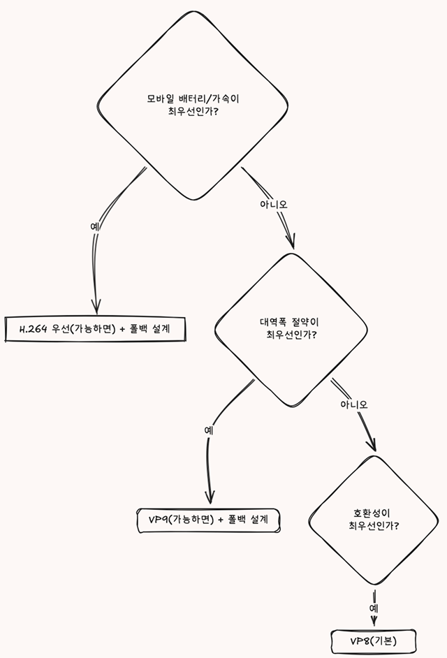 비디오 코덱 선택 가이드
